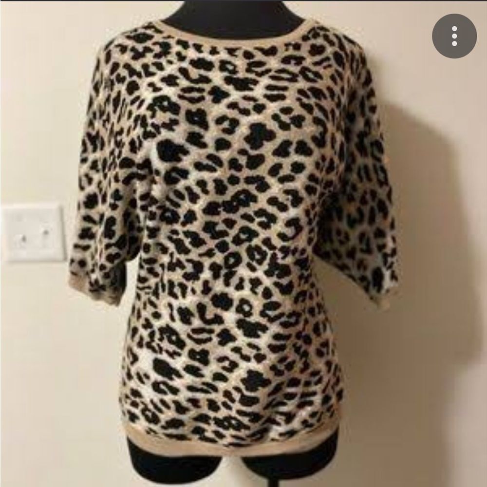 Leopard Print Dolman Sweater  - Picture 2 of 4